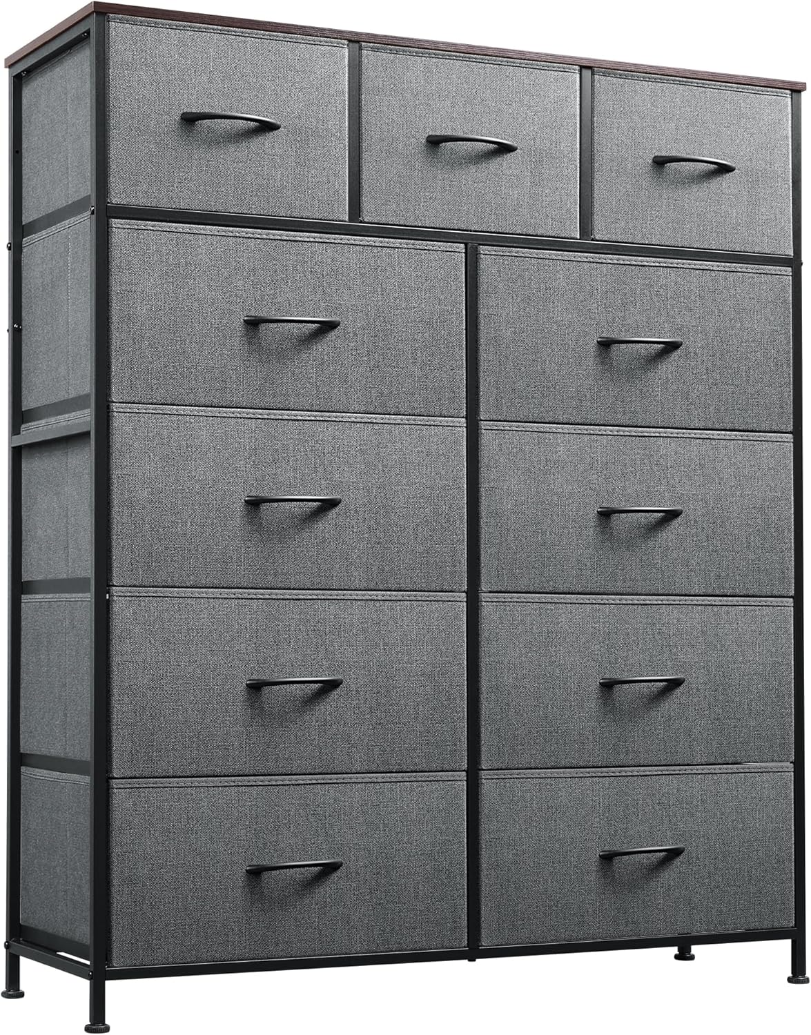 Storage Organizer Unit 11 Fabric Bins Storage Drawers Organizer Steel Frame Tall Storage Tower
