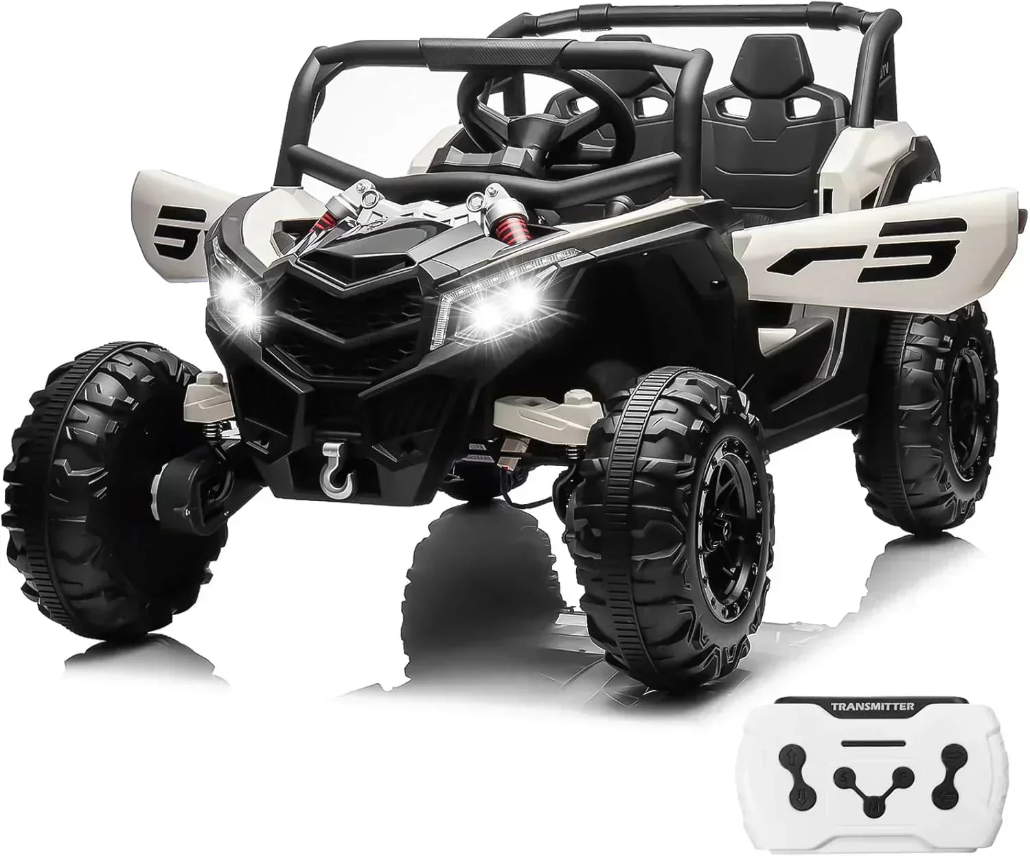 JOYRACER Kids Remote Control Car with 4 x 150W Motors Shock Absorbers Bluetooth MP3 Player