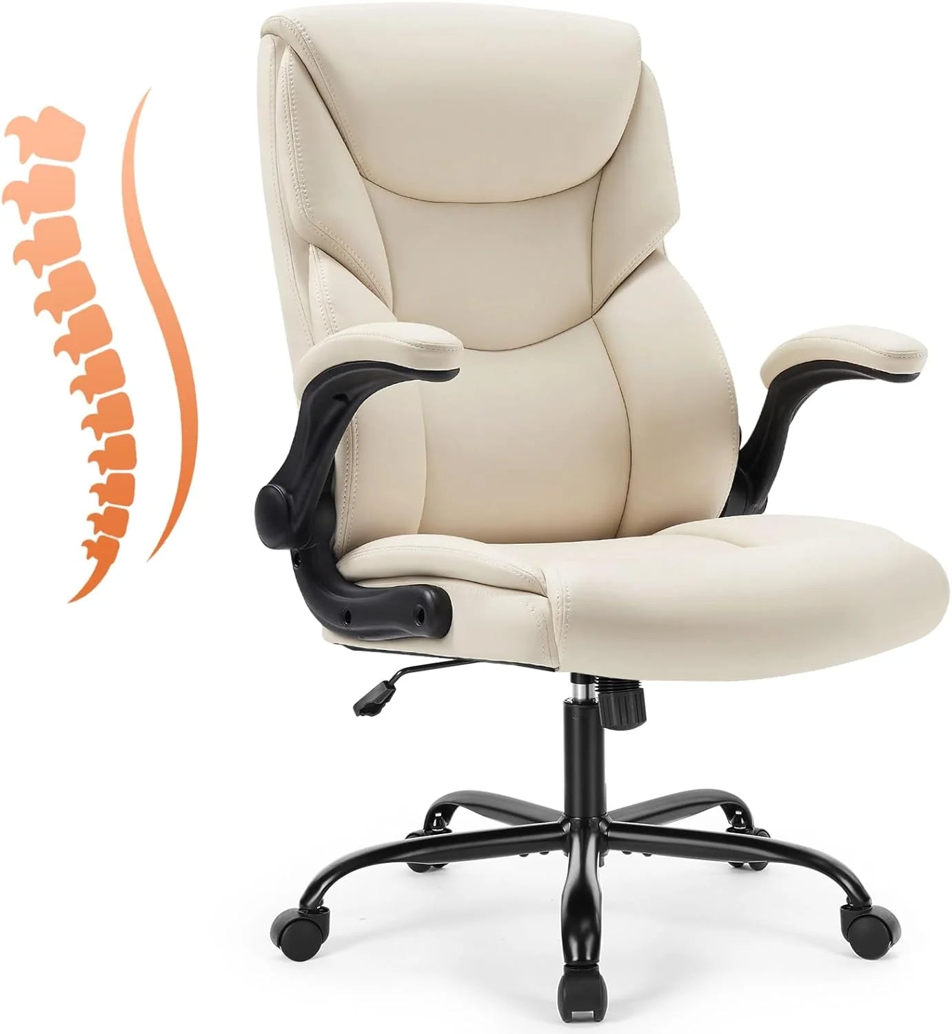Ergonomic Office Chair Heavy Duty Work Desk Chair Adjustable Swivel Rolling Chair with Wheels
