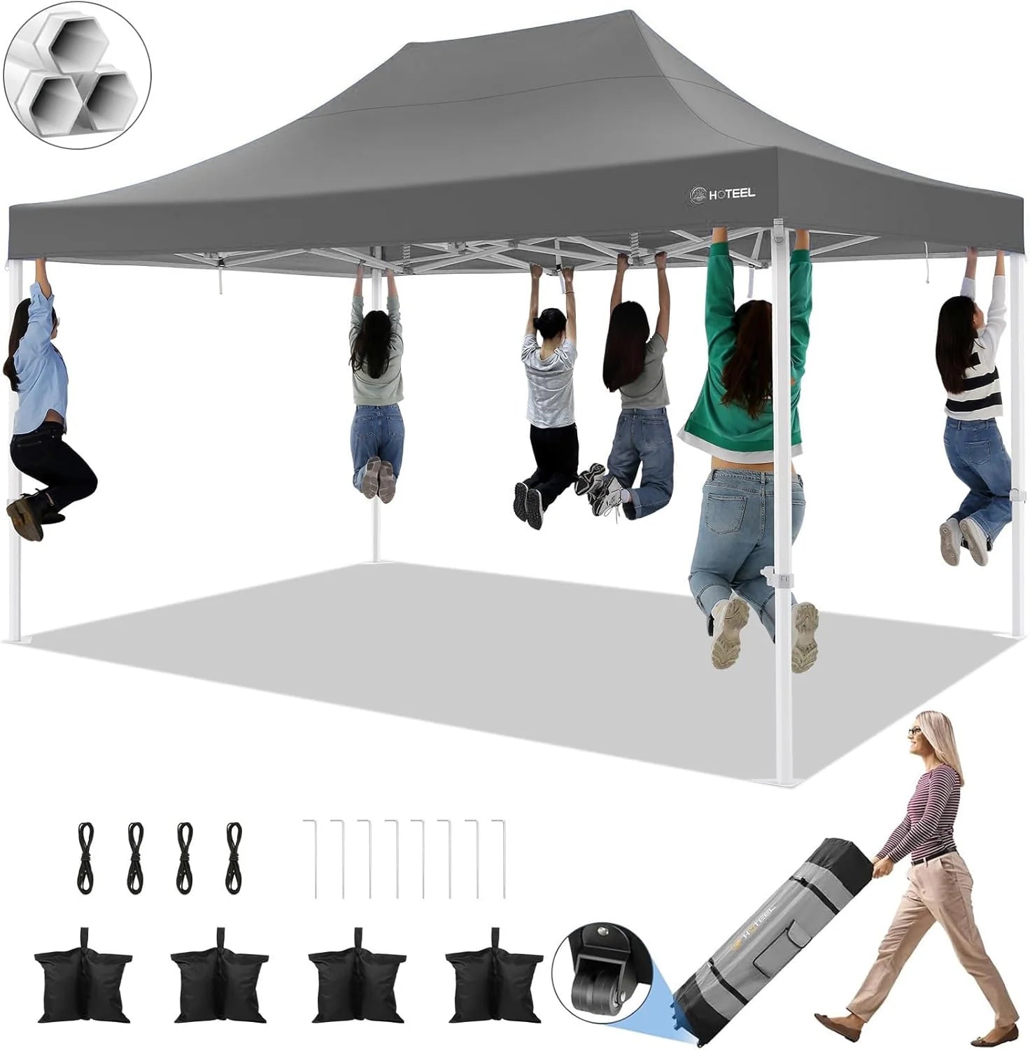 HOTEEL 10x30FT Party Tent with 8 Removable Sidewalls for Parties, Carpas para Fiestas