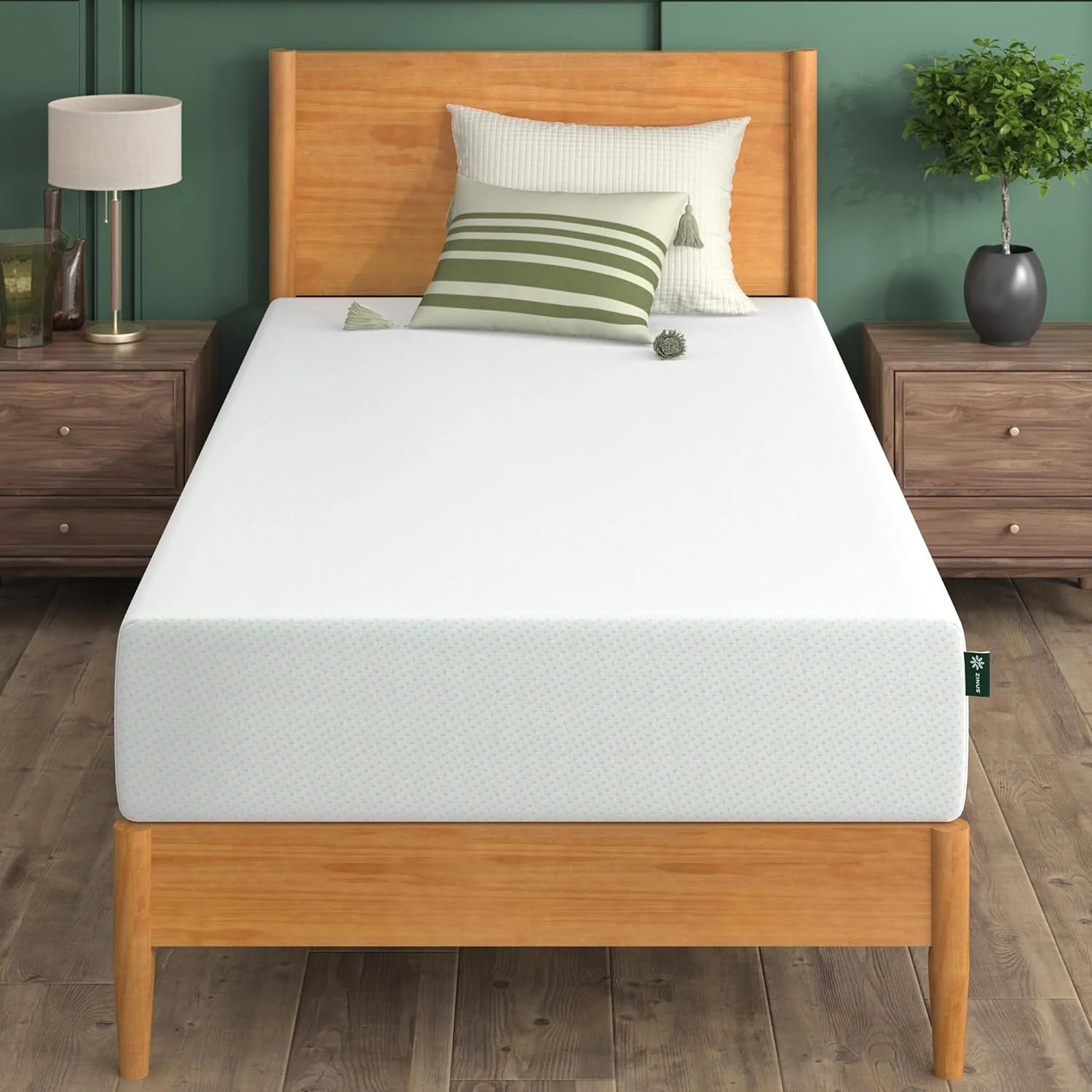 Zinus Lumbar+ Premium 14 Inch Memory Foam Mattress, Lumbar Support, Targeted Pressure Relief, Cooling Gel and Green Tea, Cool-to-The-Touch Cover, Medium Firm Feel, CertiPUR US Certified, King
