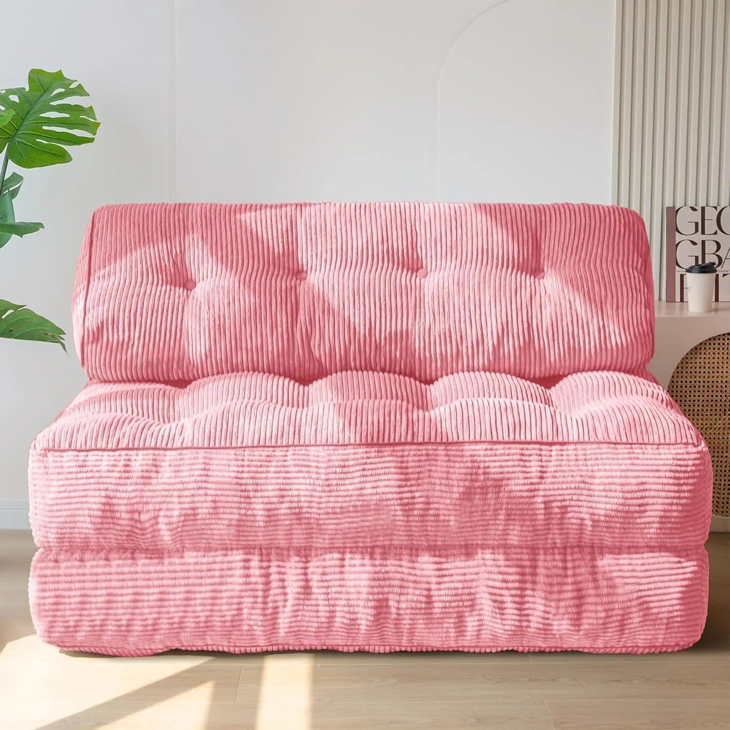 MAXYOYO Folding Sofa Bed Convertible Sleeper Chair with Pillow Foldable Mattress