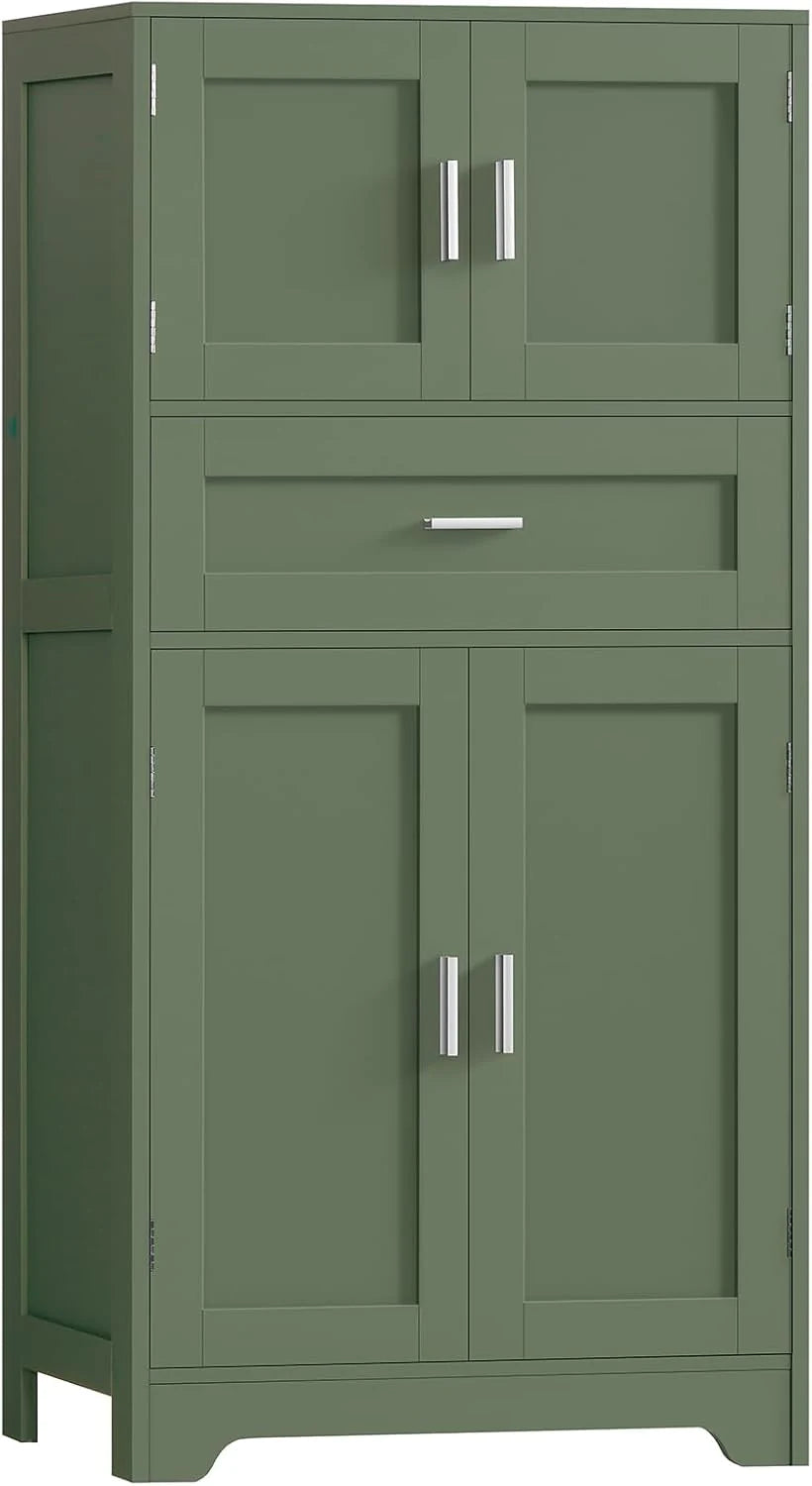 TEENFON Bathroom Storage Cabinet with Adjustable Shelf & Large Drawer