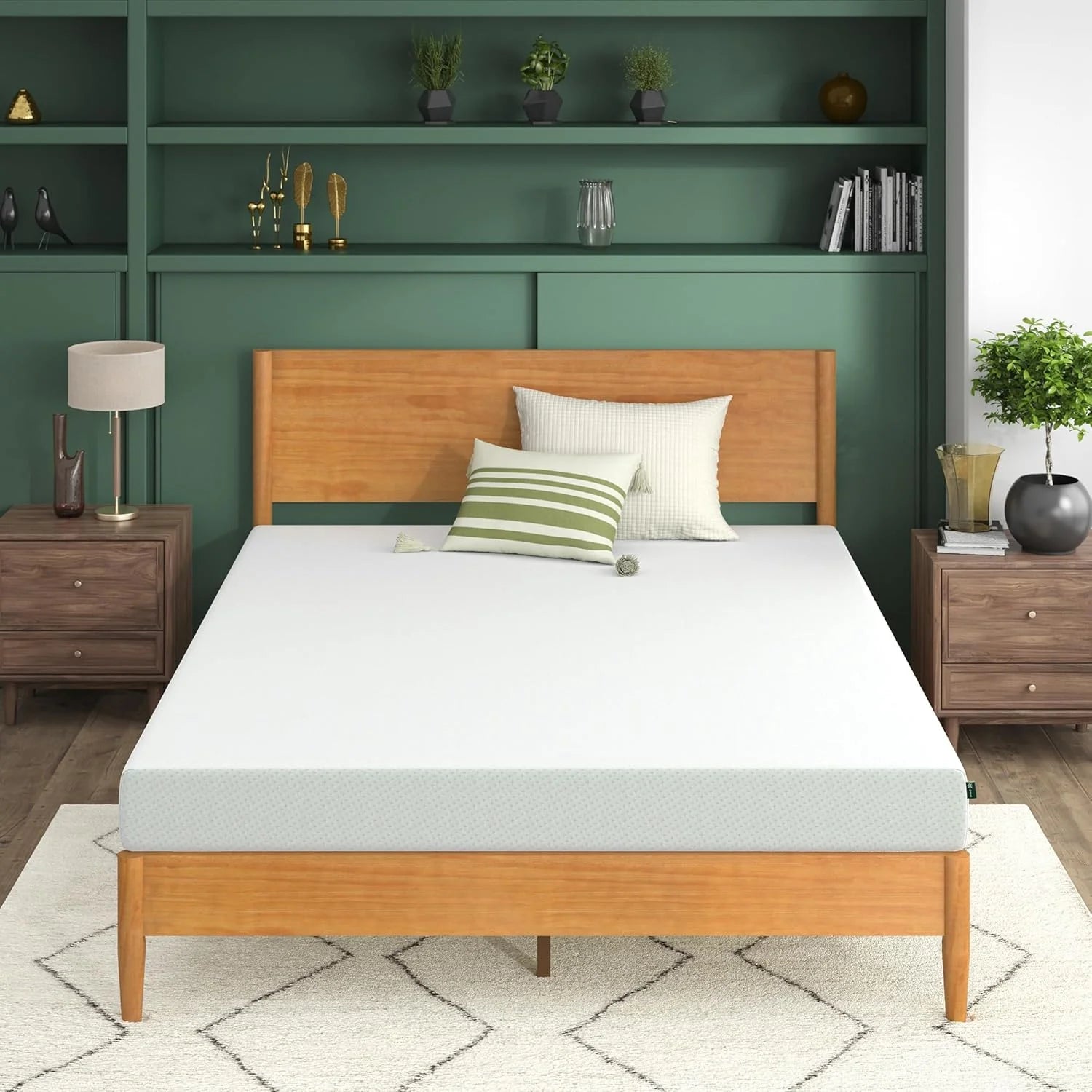 Zinus Lumbar+ Premium 14 Inch Memory Foam Mattress, Lumbar Support, Targeted Pressure Relief, Cooling Gel and Green Tea, Cool-to-The-Touch Cover, Medium Firm Feel, CertiPUR US Certified, King