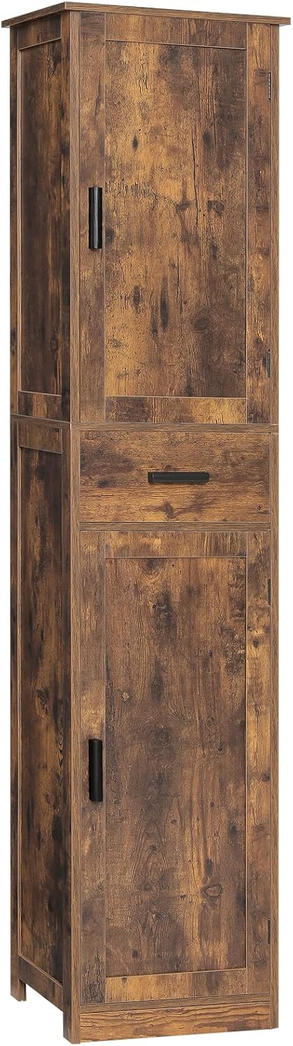 usikey 67'' Tall Bathroom Cabinet, Storage Cabinet with 4 Shelves & 2 Doors