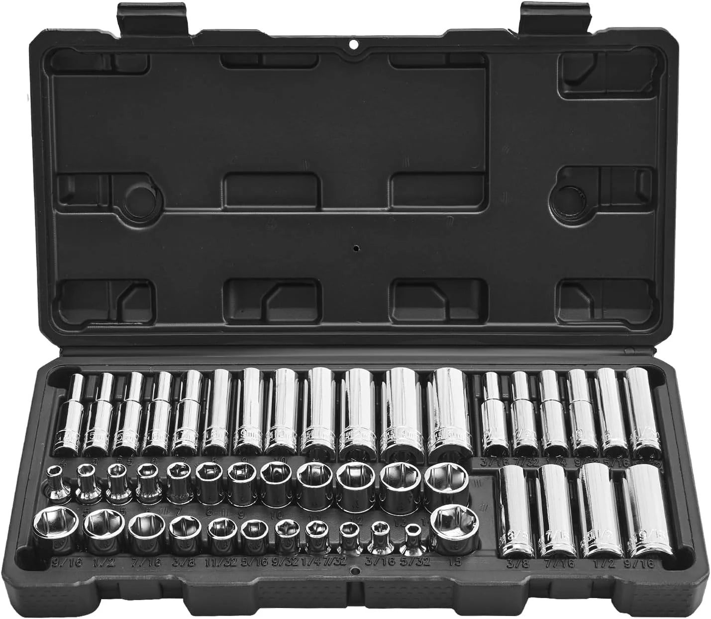 VEVOR Mechanics Tool Set and Socket Set Drive Deep and Standard Sockets Metric Mechanic Tool Kit