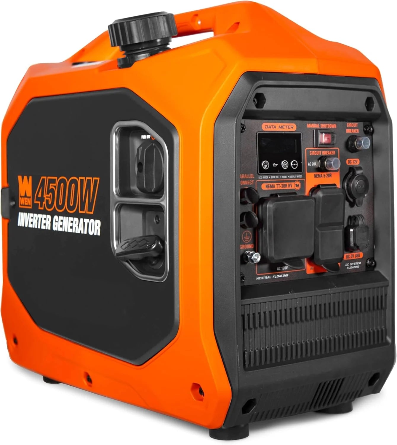 WEN Quiet and Lightweight 3600-Watt Dual Fuel RV-Ready Portable Inverter Generator