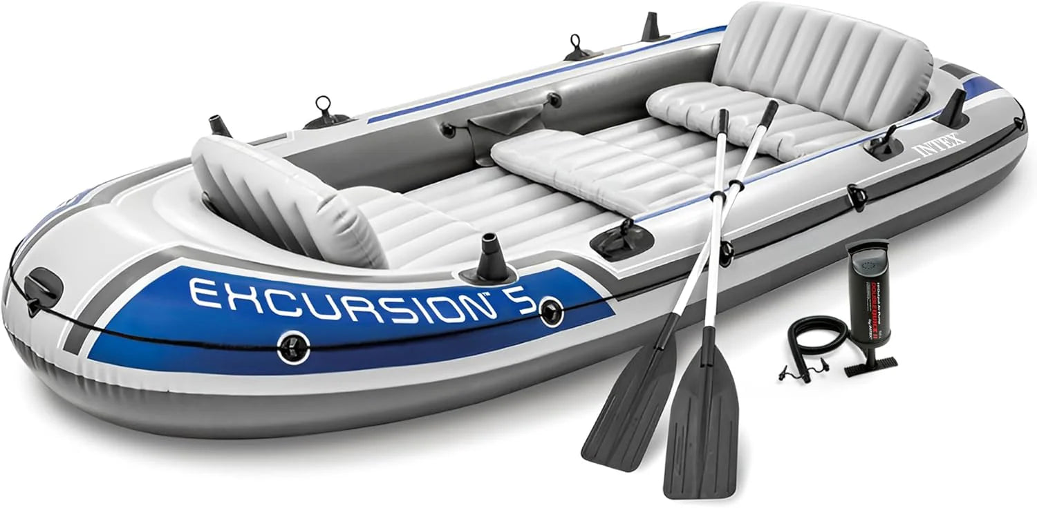 INTEX Inflatable Boat Set: Includes Deluxe 54in Boat Oars and High