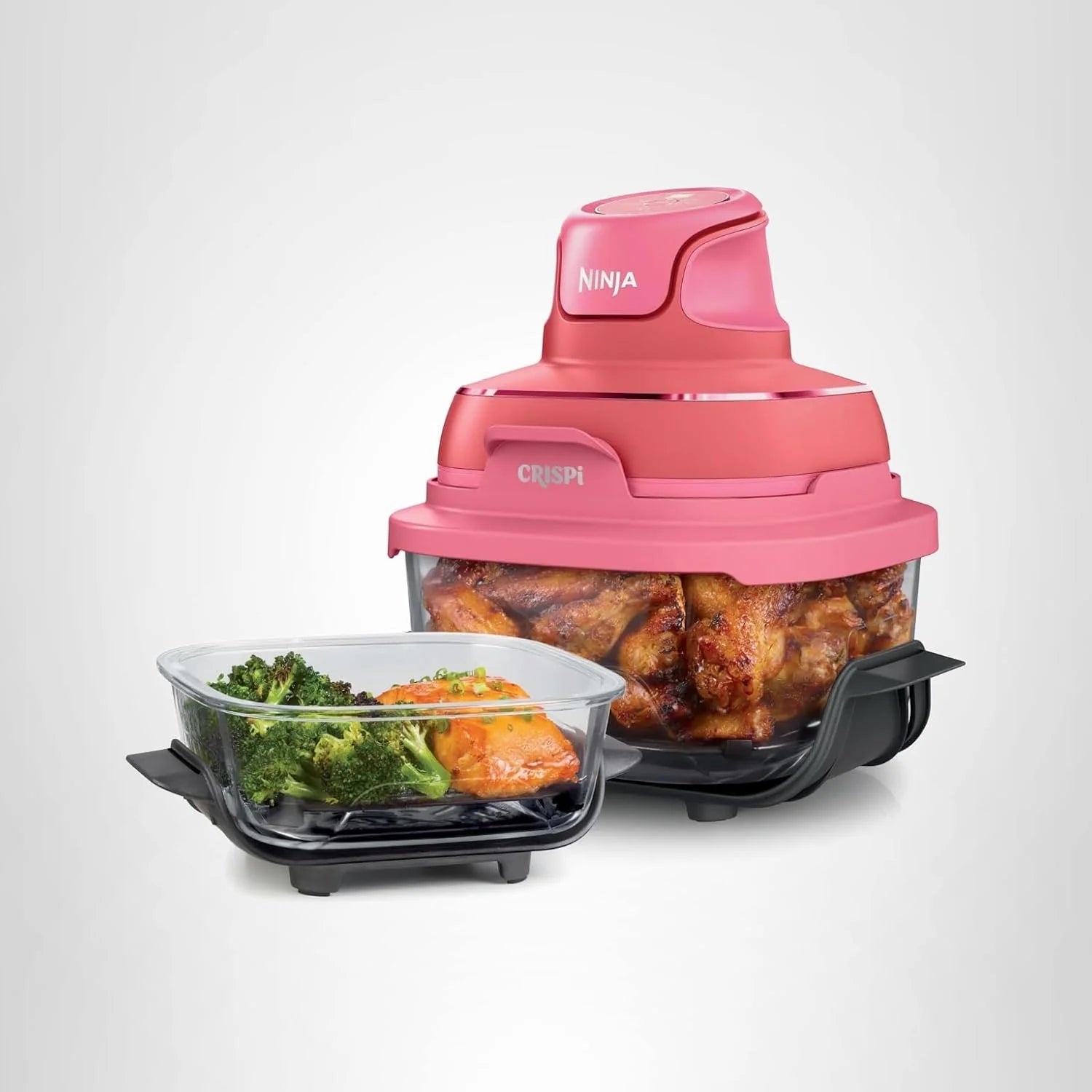 Ninja Crispi 4-in-1 Glass Air Fryer 450°F 4QT & 6-Cup Glass Containers with Lids