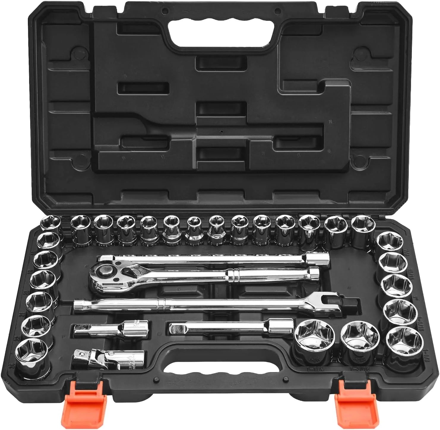 VEVOR Mechanics Tool Set and Socket Set Drive Deep and Standard Sockets Metric Mechanic Tool Kit