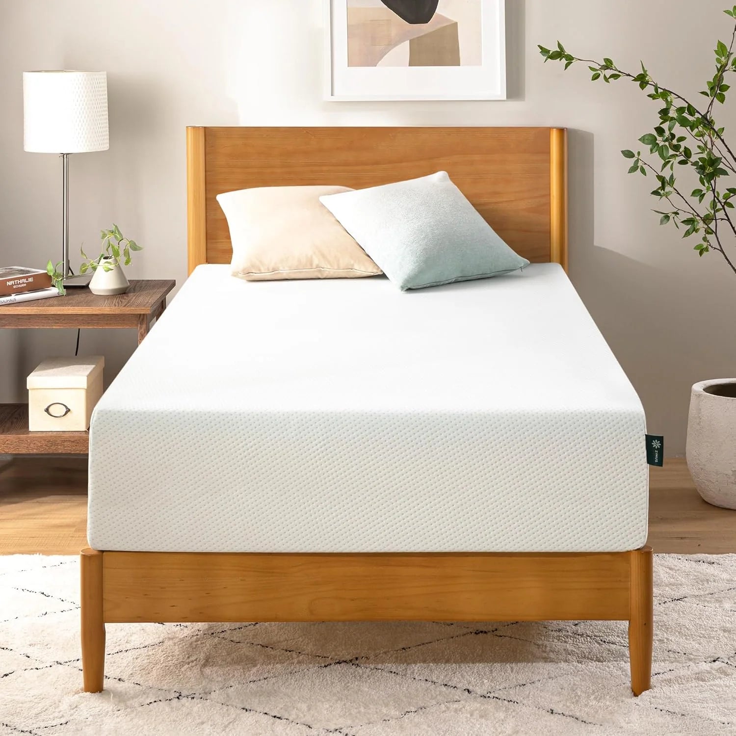 Zinus Lumbar+ Premium 14 Inch Memory Foam Mattress, Lumbar Support, Targeted Pressure Relief, Cooling Gel and Green Tea, Cool-to-The-Touch Cover, Medium Firm Feel, CertiPUR US Certified, King