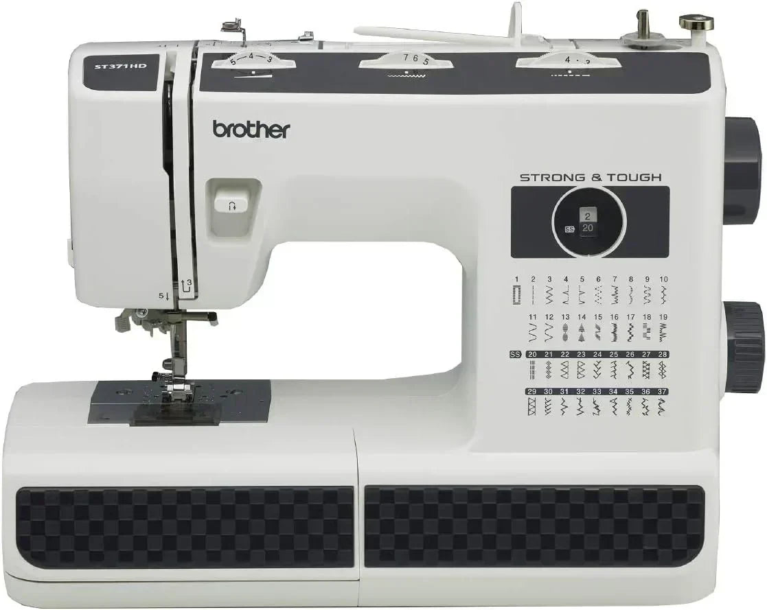 Sewing Machine, Strong Tough 37 Built-in Stitches Free Arm Option 6 Included Feet