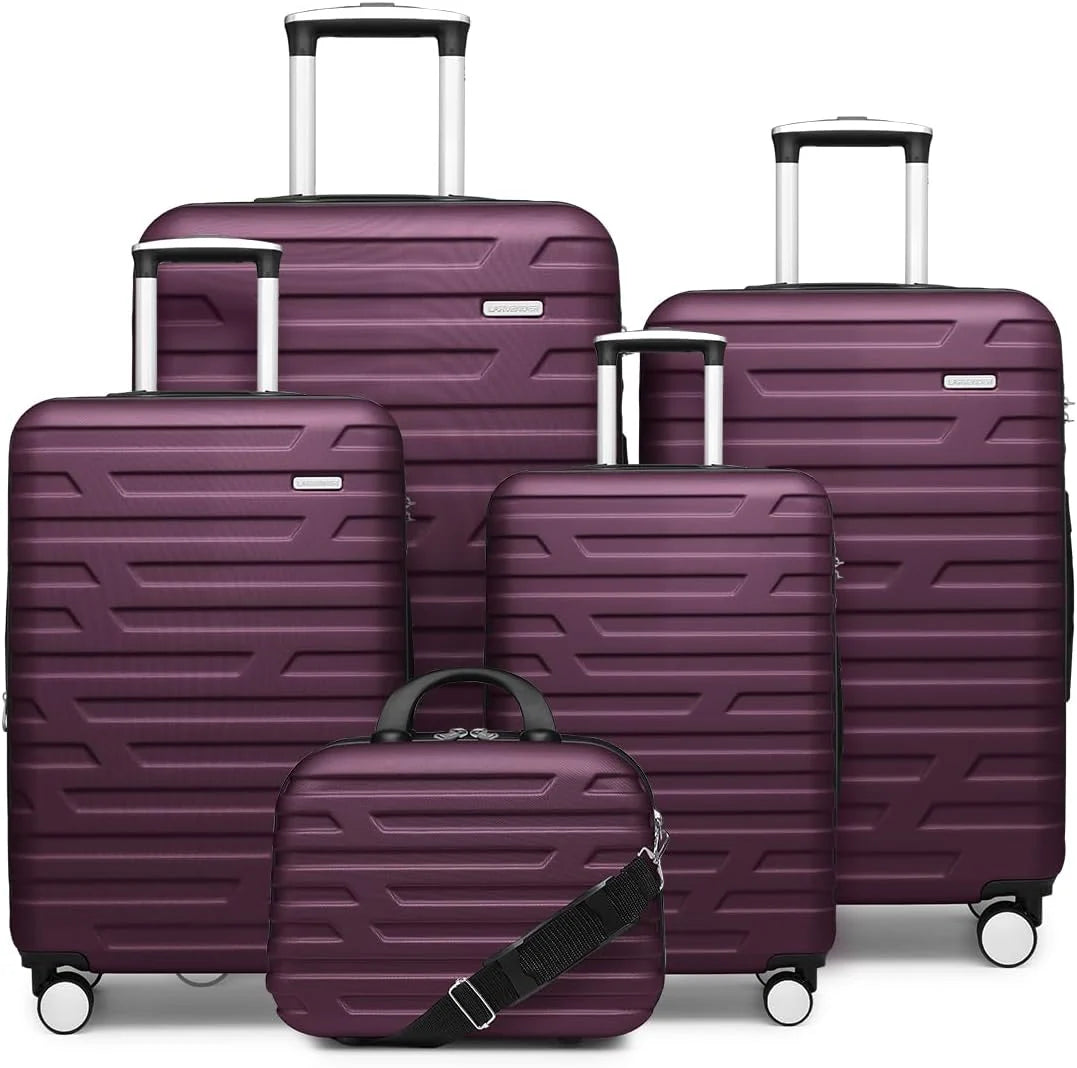 Luggage 6-piece hardshell expandable suitcase lightweight travel carry-on luggage set
