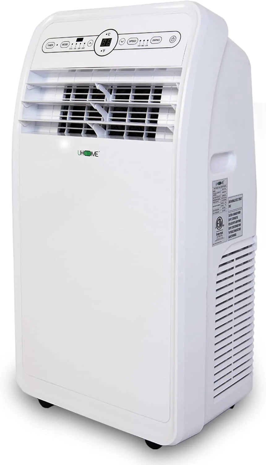 Uhome Portable Air Conditioner, 8000 BTU Compact AC Unit with Cooling, Dehumidifier, Fan, Remote Control and Window Mount Kit Included, White