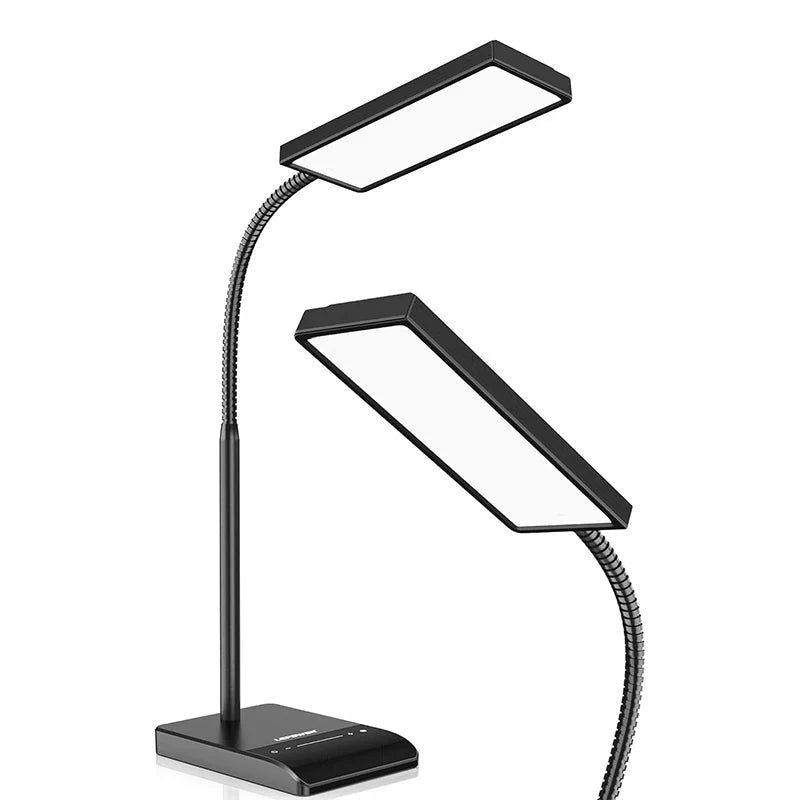 LED Desk Lamp with Adjustable Gooseneck 5 Color Modes and 10 Level Dimming for Home Office