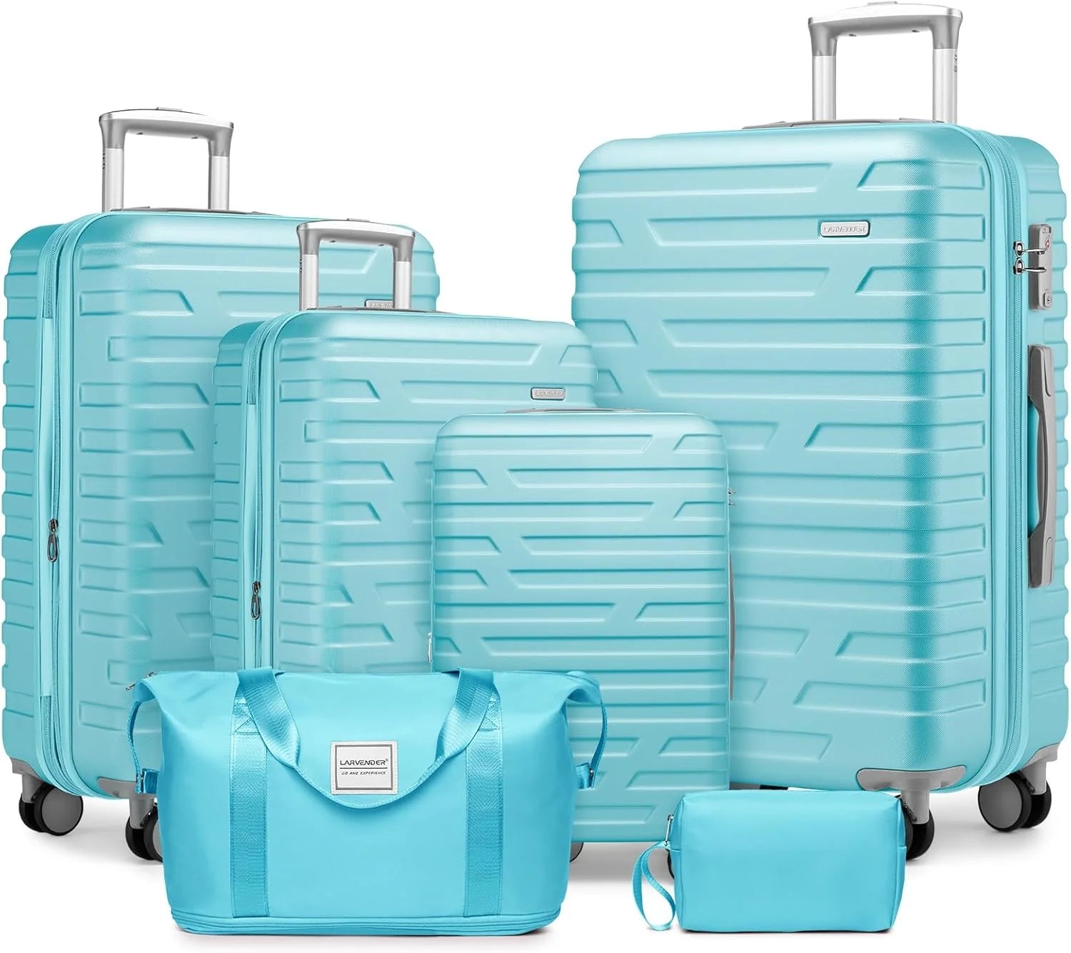 Luggage 6-piece hardshell expandable suitcase lightweight travel carry-on luggage set