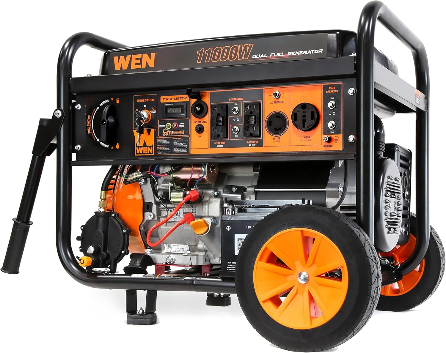 WEN 14,500-Watt 120V/240V Tri-Fuel Generator for Gas Propane Natural Gas Transfer-Switch Ready