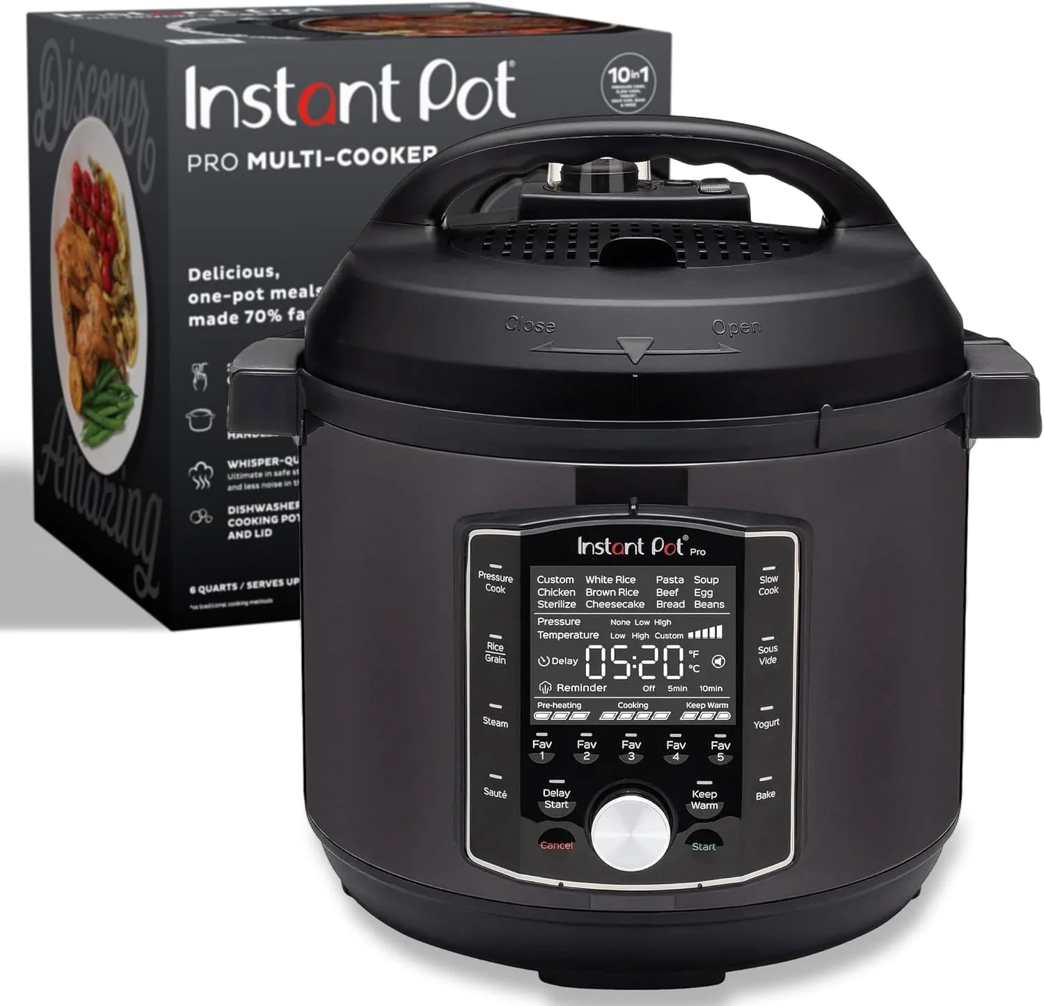Instant Pot Pro (8 QT) 10-in-1 Pressure Cooker Slow Cooker Rice/Grain Cooker Steamer Saut��