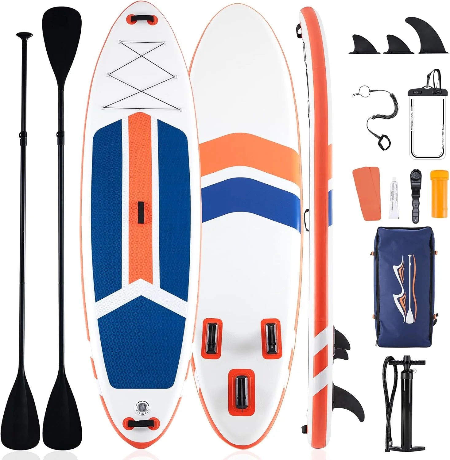Sweetcrispy Inflatable Stand Up Paddle Board with Premium SUP Paddleboard Accessories,2-in-1 Paddle