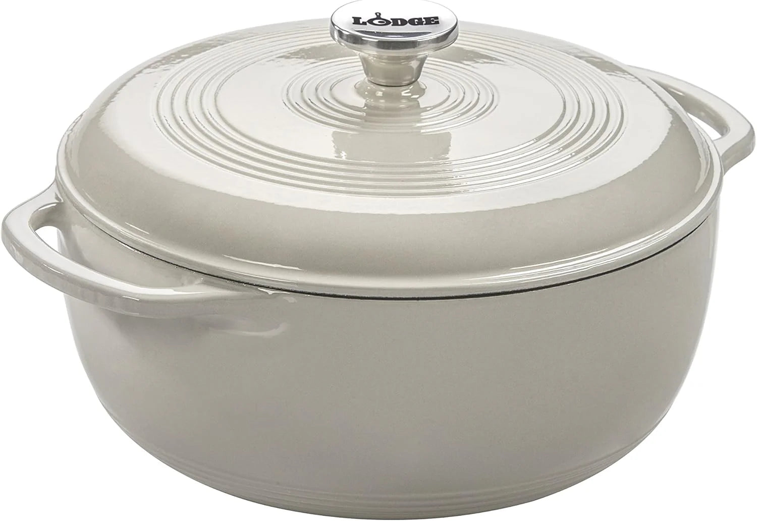 Lodge Essential Enamel Cast Iron Dutch Oven - Perfect for Bread Baking, Braising, Marinating & Slow Cooking - Features Moisture-Sealing Lid & Dual Handles - Kitchen Essentials - 6 Quarts - Island Spice Red