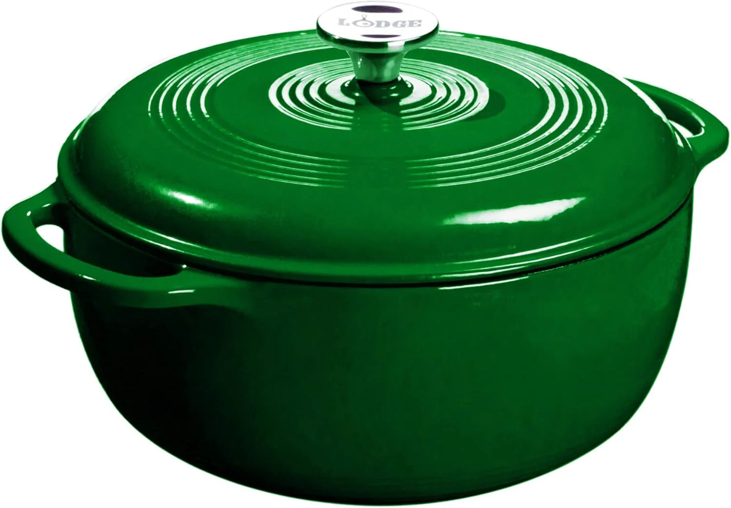 Lodge Essential Enamel Cast Iron Dutch Oven - Perfect for Bread Baking, Braising, Marinating & Slow Cooking - Features Moisture-Sealing Lid & Dual Handles - Kitchen Essentials - 6 Quarts - Island Spice Red