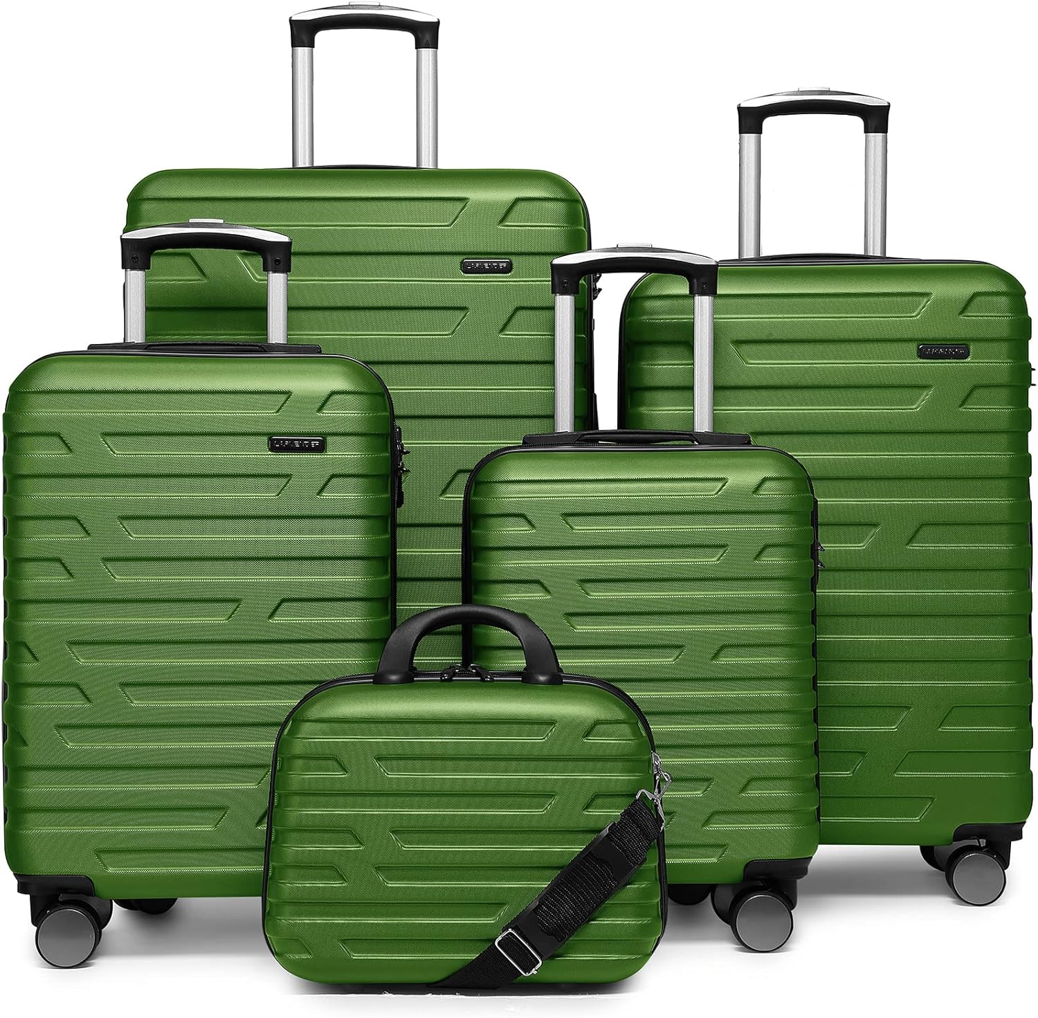 Luggage 6-piece hardshell expandable suitcase lightweight travel carry-on luggage set