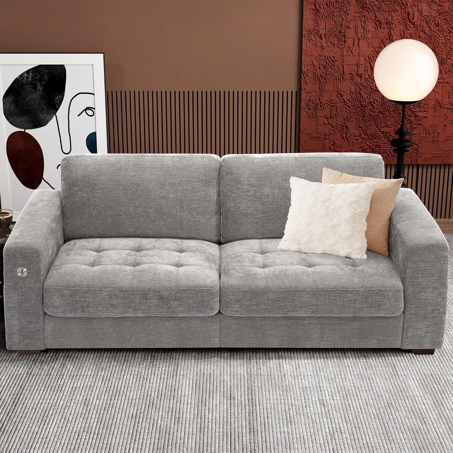 ihanherry 146-inch U-shaped modern sofa modular area cloud sofa