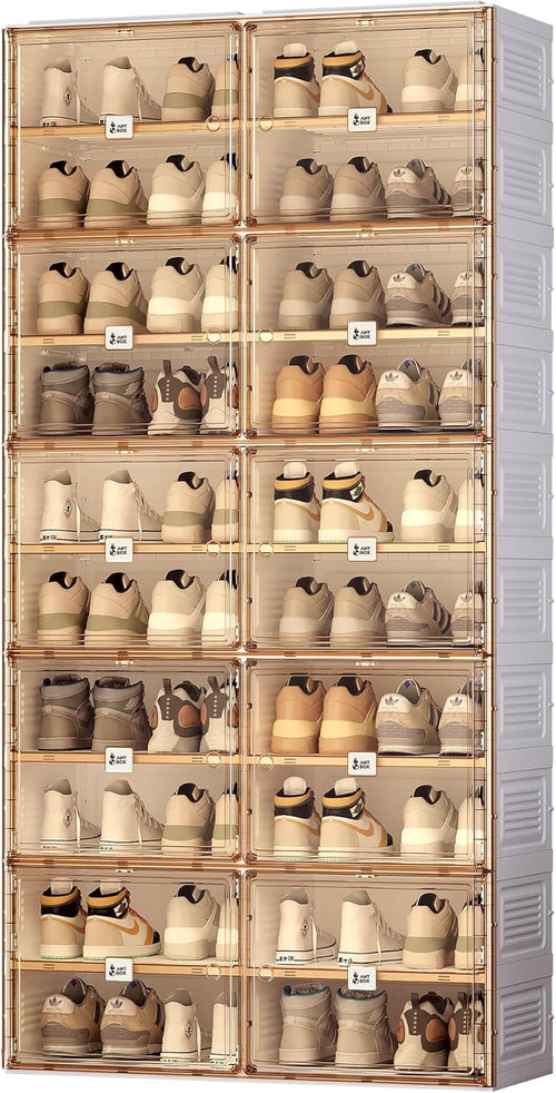 ANTBOX Portable Shoe Rack Organizer for Closet Entryway, Stackable Sneaker Storage