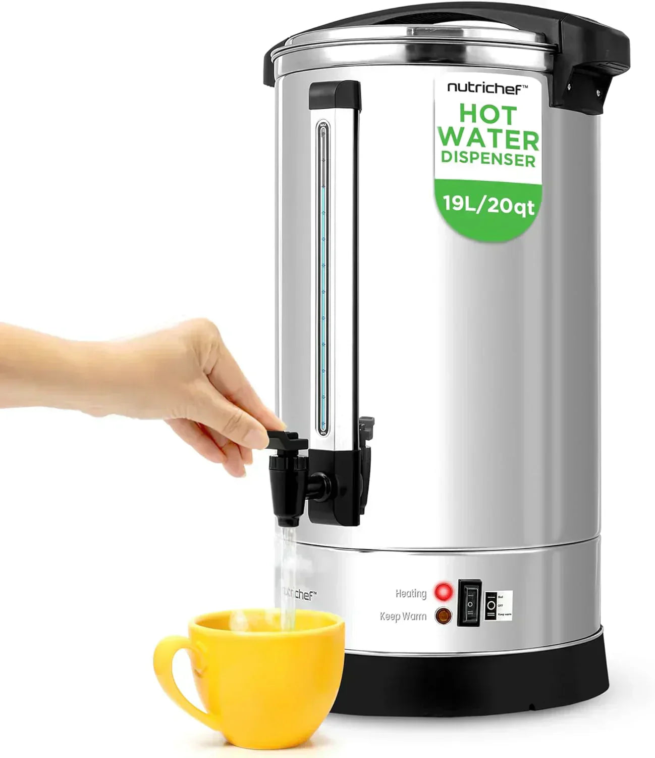 NutriChef Water Heater and Hot Water Dispenser 8L Electric Beverage Dispenser