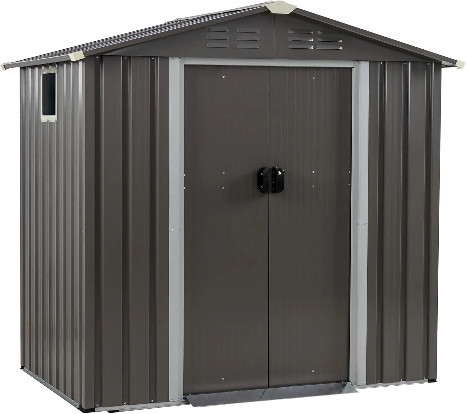 JYQAQA 6x4 FT Outdoor Garden Storage Shed,Waterproof Metal Garden Sheds