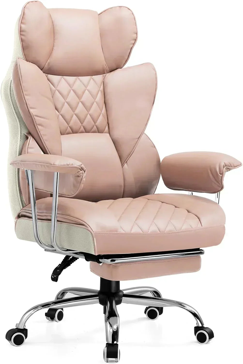 Large high back office chair high back leather gaming chair with footrest