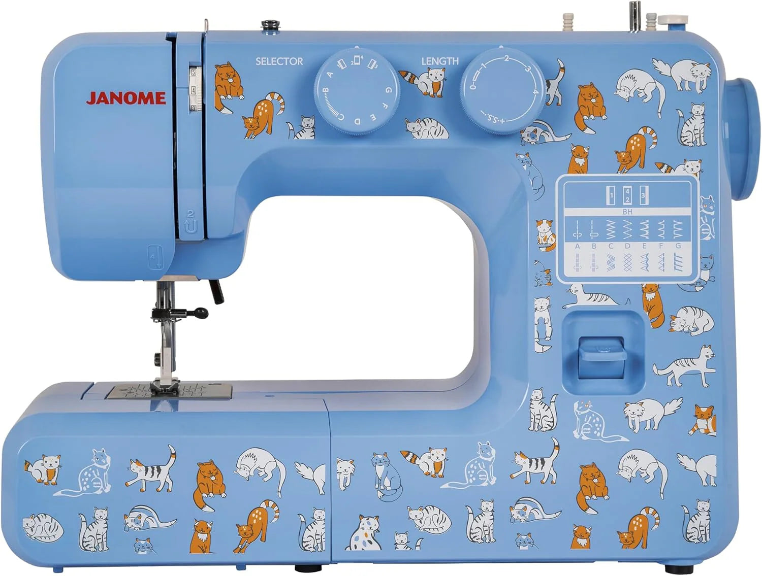 Janome Cat Beautiful easy-to-use sewing machine with internal metal frame