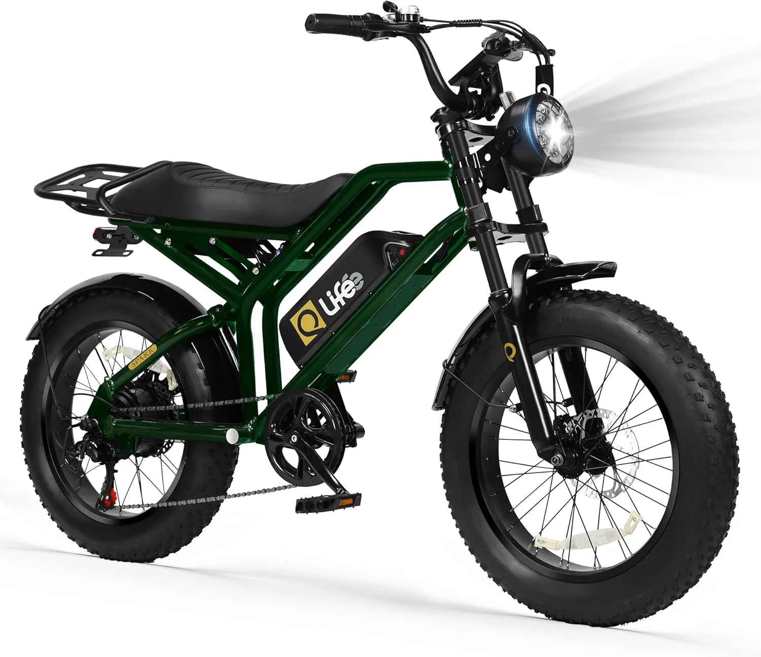 Qlife Electric Bike for Adults/Teens Spark-1500W Peak Motor 20 Fat Tires 28MPH(Unlock to 35MPH) Dirt Bike