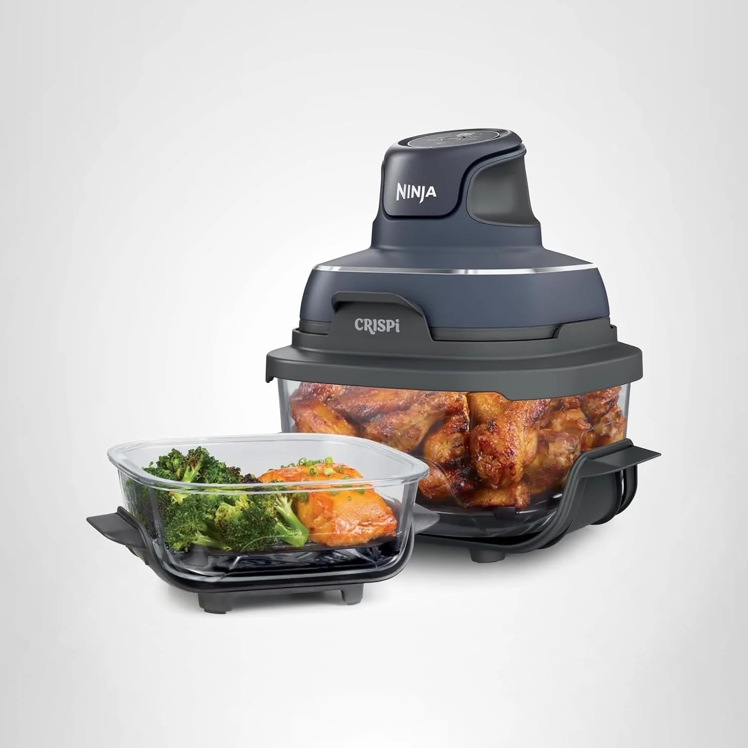 Ninja Crispi 4-in-1 Glass Air Fryer 450°F 4QT & 6-Cup Glass Containers with Lids