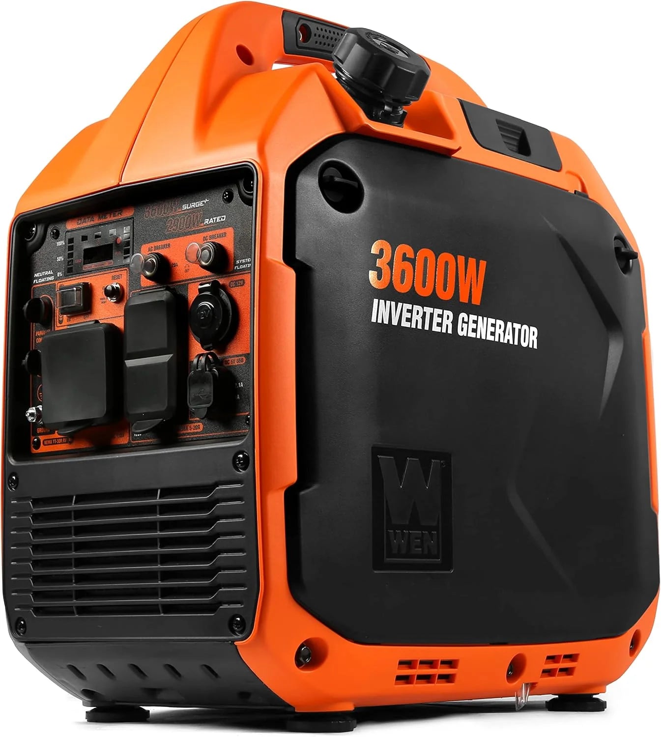 WEN Quiet and Lightweight 3600-Watt Dual Fuel RV-Ready Portable Inverter Generator