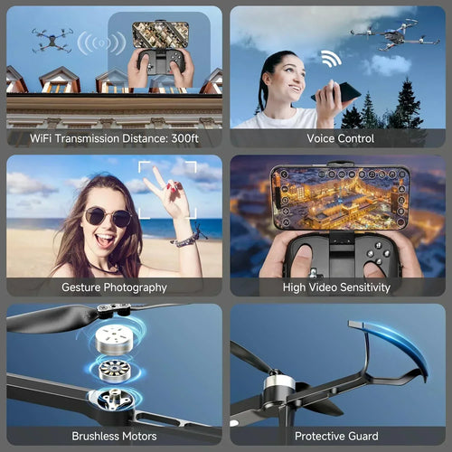 Adult drone with camera 4K brushless motor drone FPV foldable remote control quadcopter