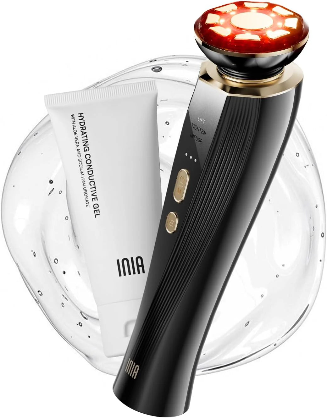 INIA 3-in-1 Red Light Therapy for Face and Neck Beauty Device