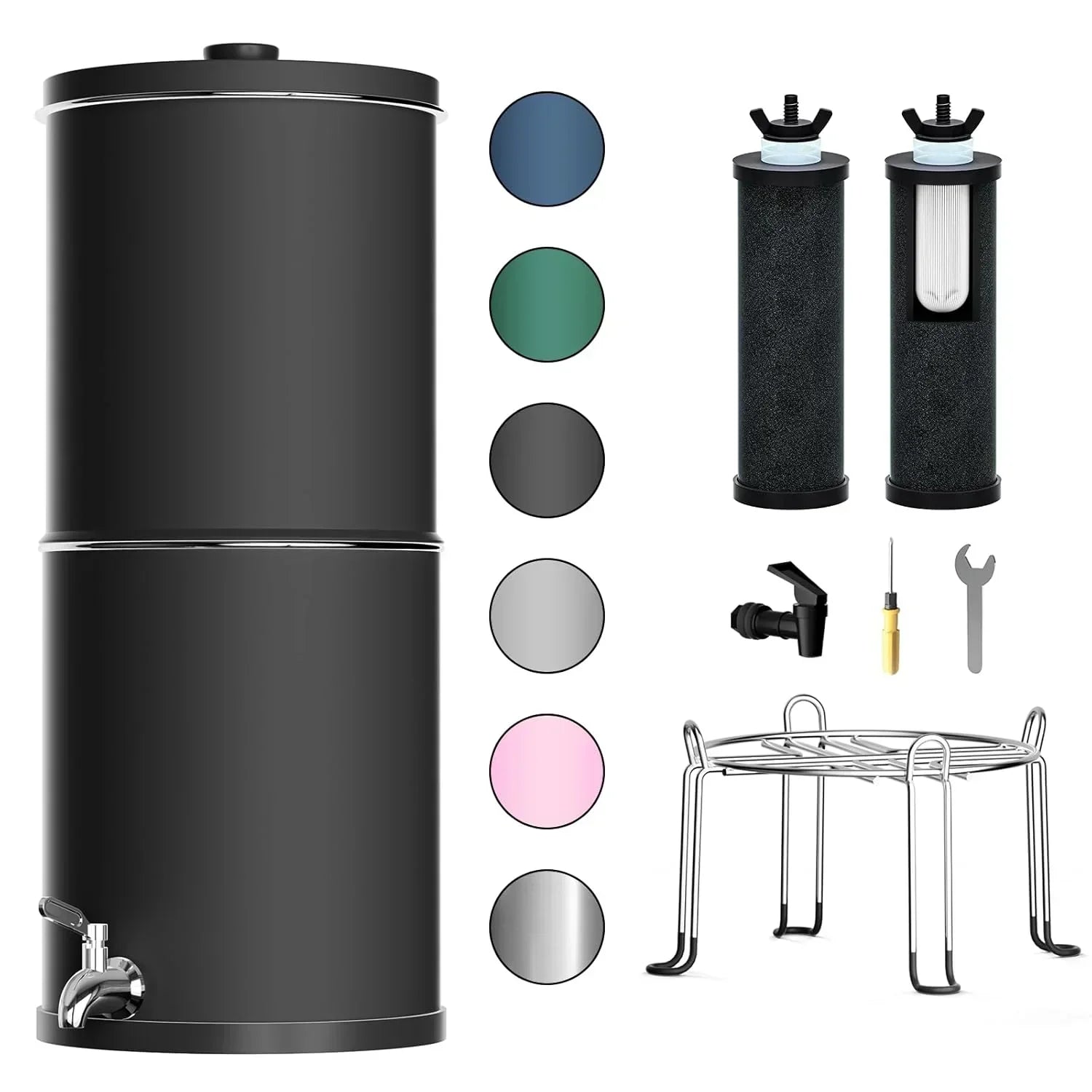 Purewell three-stage 0.01��m ultrafiltration gravity water filtration system 304