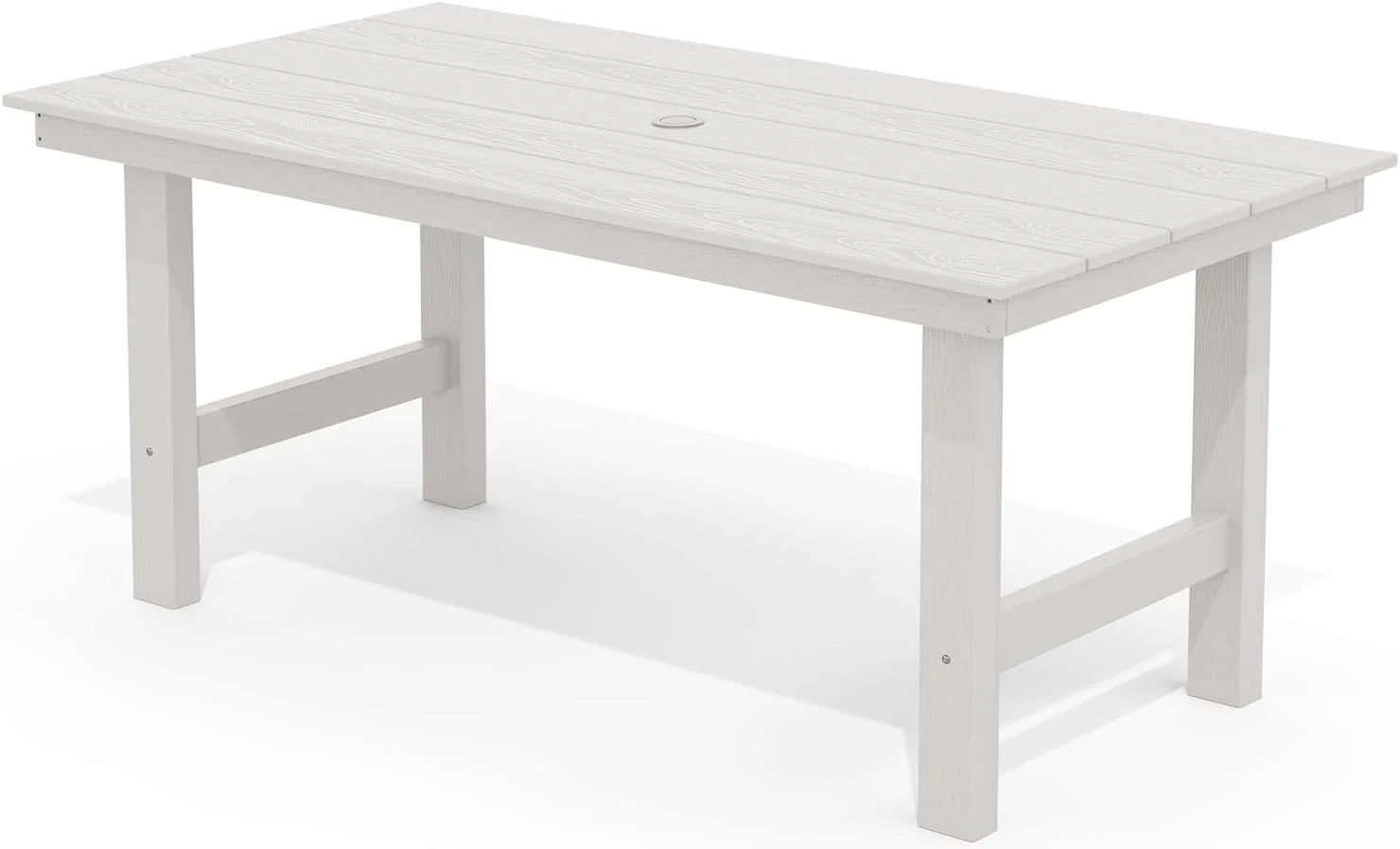 SERWALL Outdoor HDPE Dining Table Set 7 Piece Outdoor Dining Table Sets
