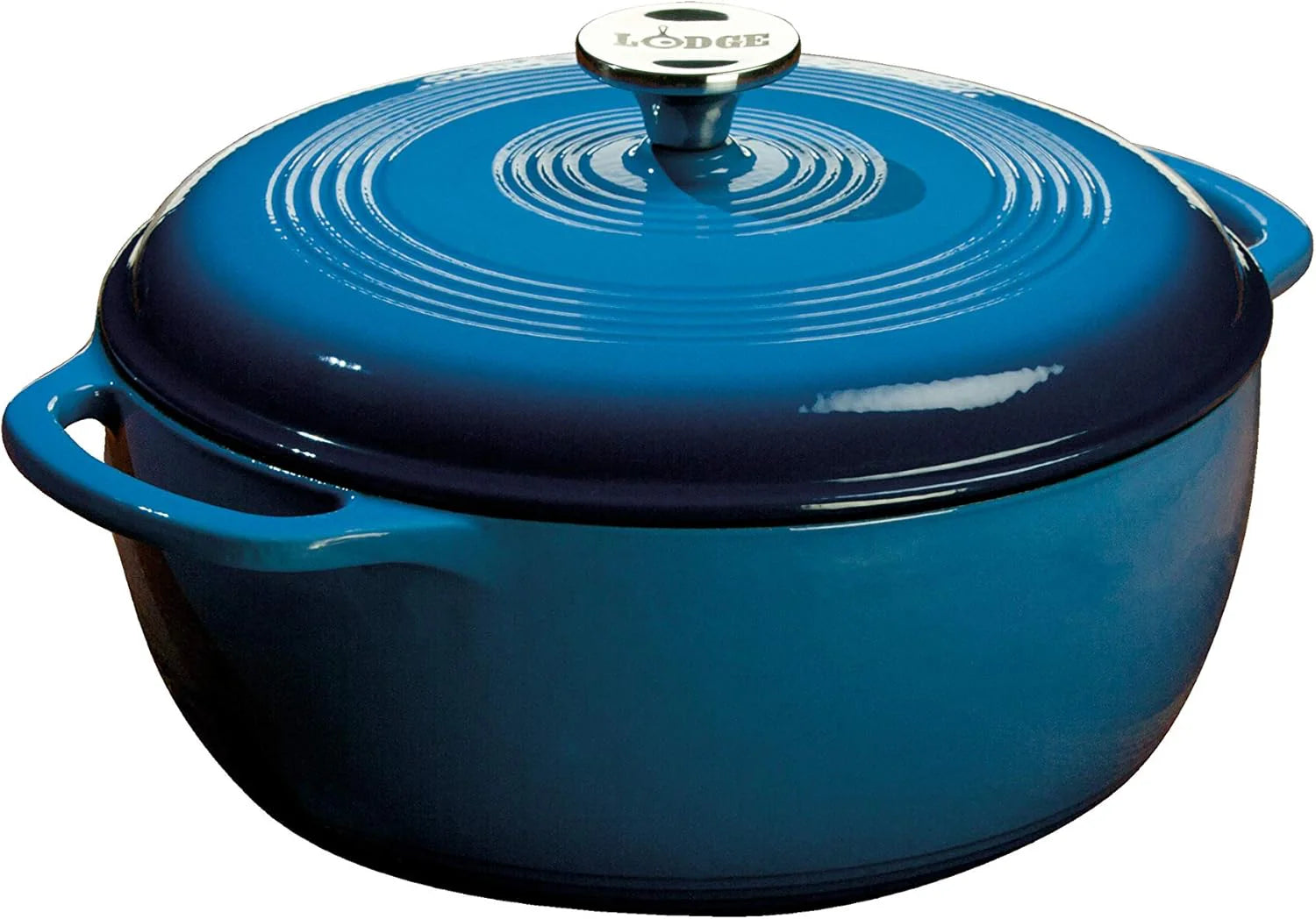 Lodge Essential Enamel Cast Iron Dutch Oven - Perfect for Bread Baking, Braising, Marinating & Slow Cooking - Features Moisture-Sealing Lid & Dual Handles - Kitchen Essentials - 6 Quarts - Island Spice Red