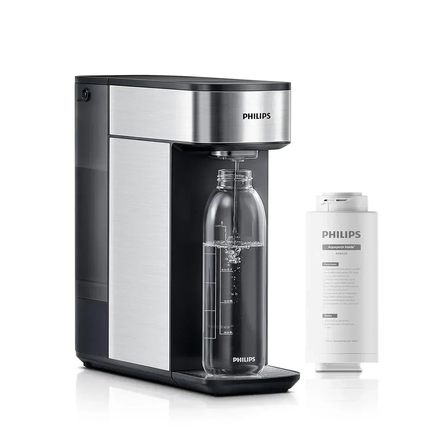 Reverse osmosis water filter countertop Philips 5-inch water filtration system purifier