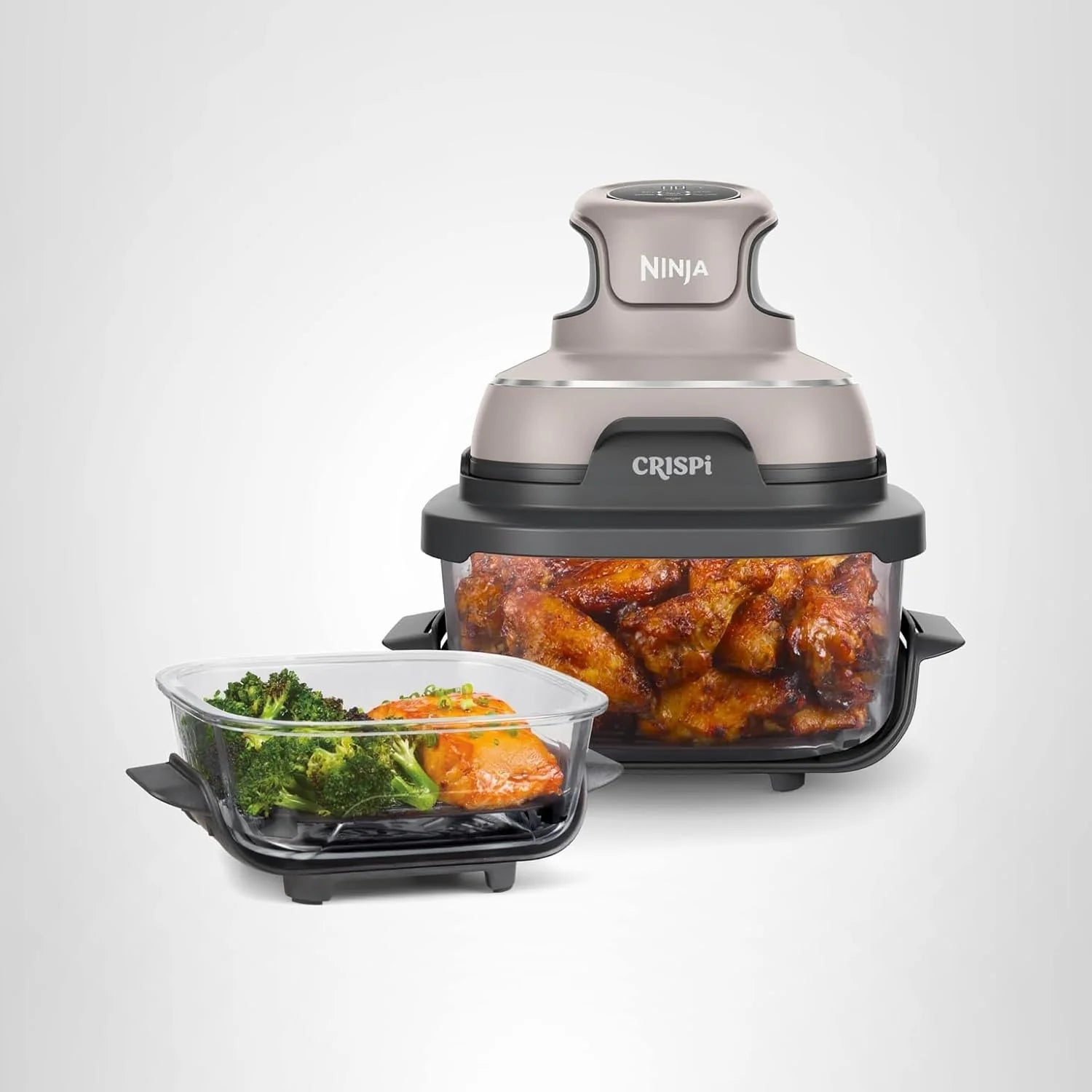 Ninja Crispi 4-in-1 Glass Air Fryer 450°F 4QT & 6-Cup Glass Containers with Lids