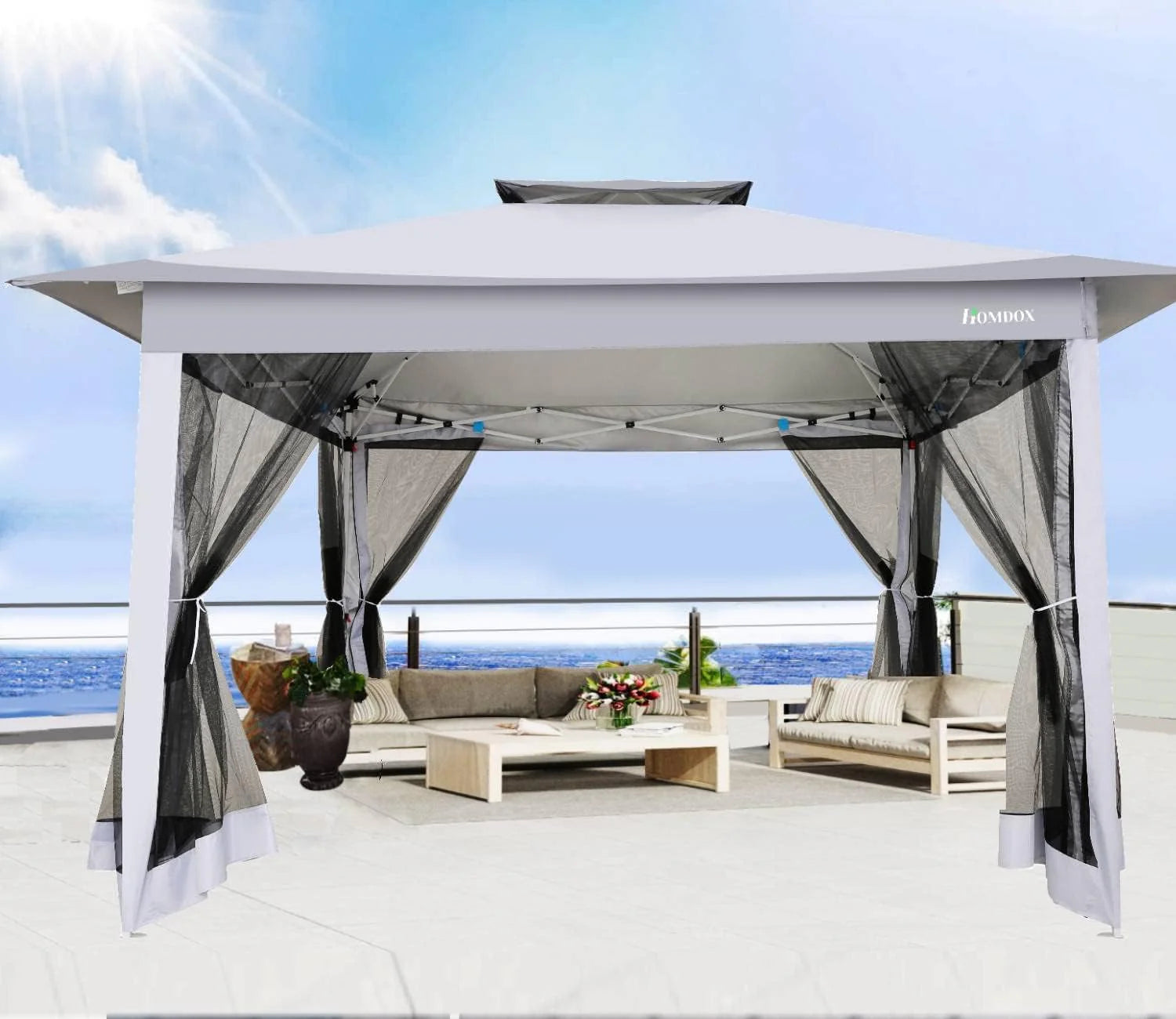 HOTEEL 10x30FT Party Tent with 8 Removable Sidewalls for Parties, Carpas para Fiestas