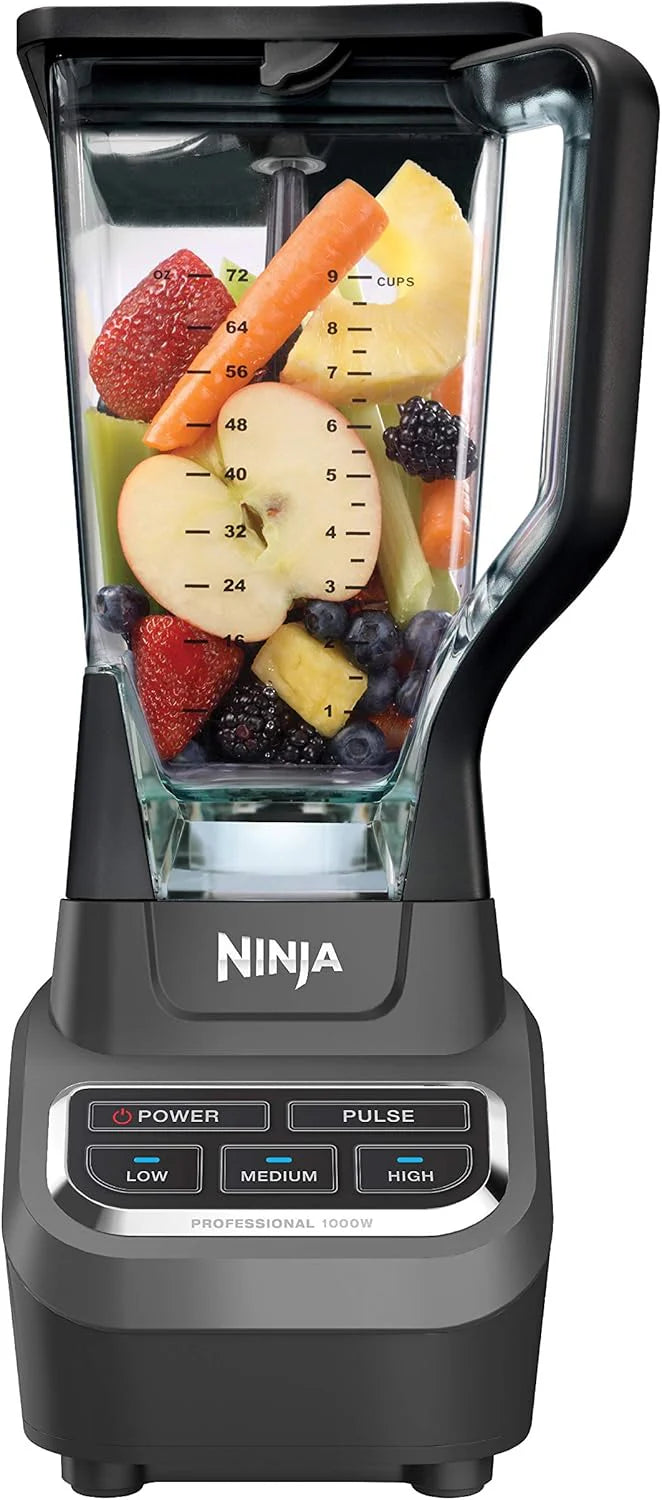 Ninja BL660 Professional Compact Smoothie and Food Processor Blender, 1100W, 3 Functions - Perfect for Frozen Drinks, Smoothies, Sauces, and More