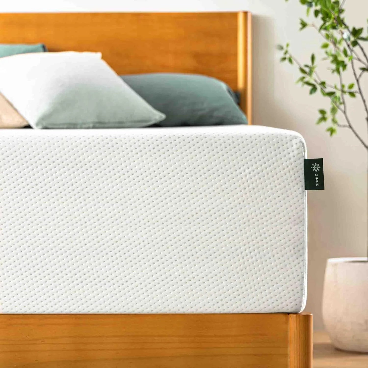 Zinus Lumbar+ Premium 14 Inch Memory Foam Mattress, Lumbar Support, Targeted Pressure Relief, Cooling Gel and Green Tea, Cool-to-The-Touch Cover, Medium Firm Feel, CertiPUR US Certified, King
