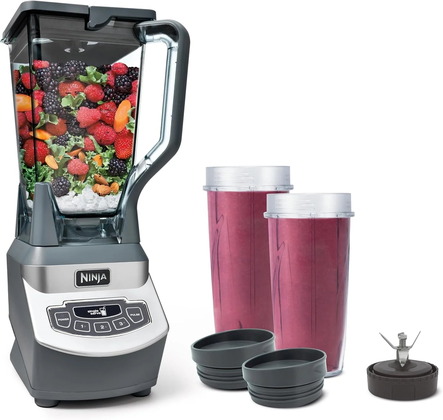 Ninja BL660 Professional Compact Smoothie and Food Processor Blender, 1100W, 3 Functions - Perfect for Frozen Drinks, Smoothies, Sauces, and More