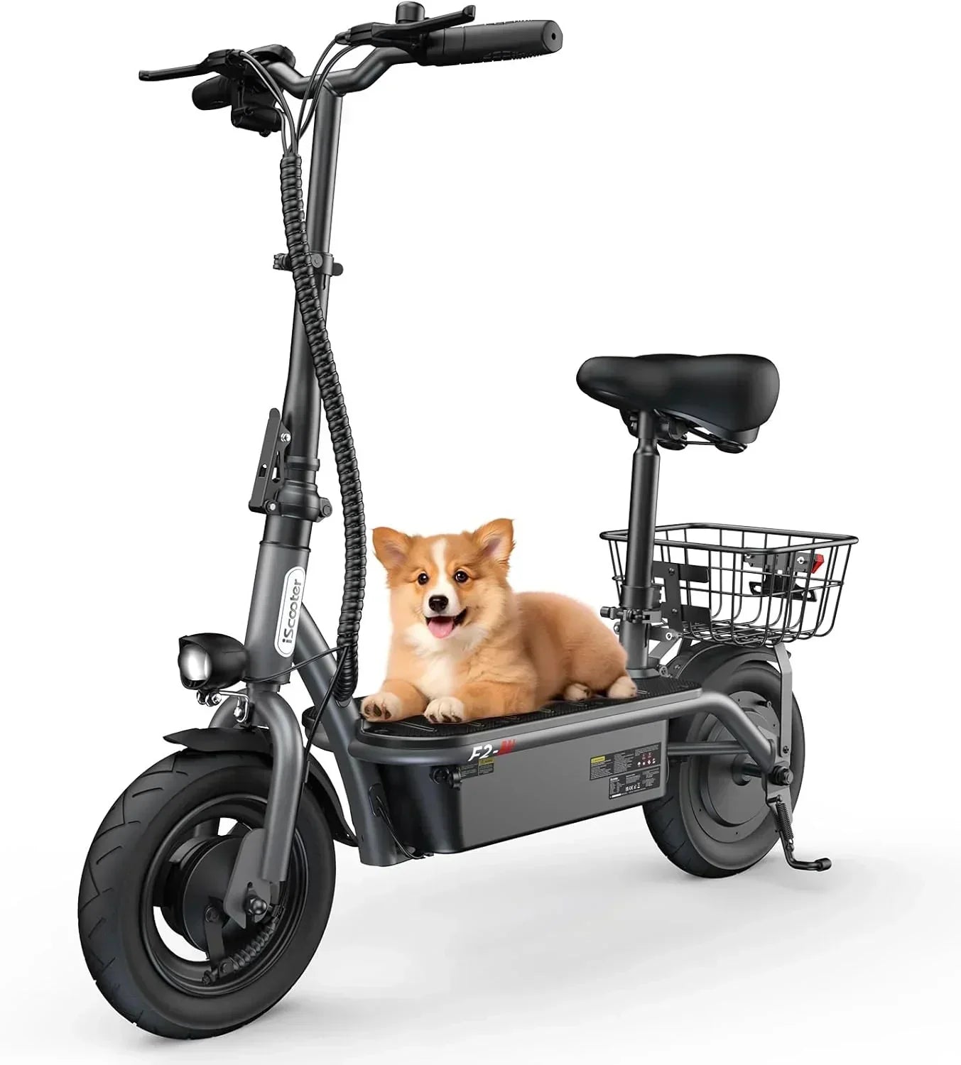 iScooter electric scooter with seat 28/19/15.6 mph top speed dual suspension scooter