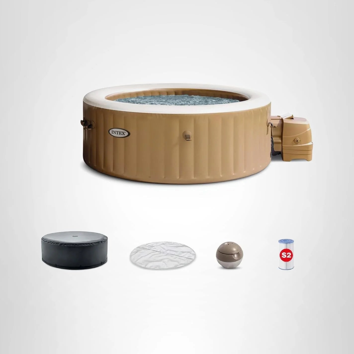 INTEX 28427EH PureSpa Bubble Massage Spa Set Outdoor Inflatable Portable Hot Tub