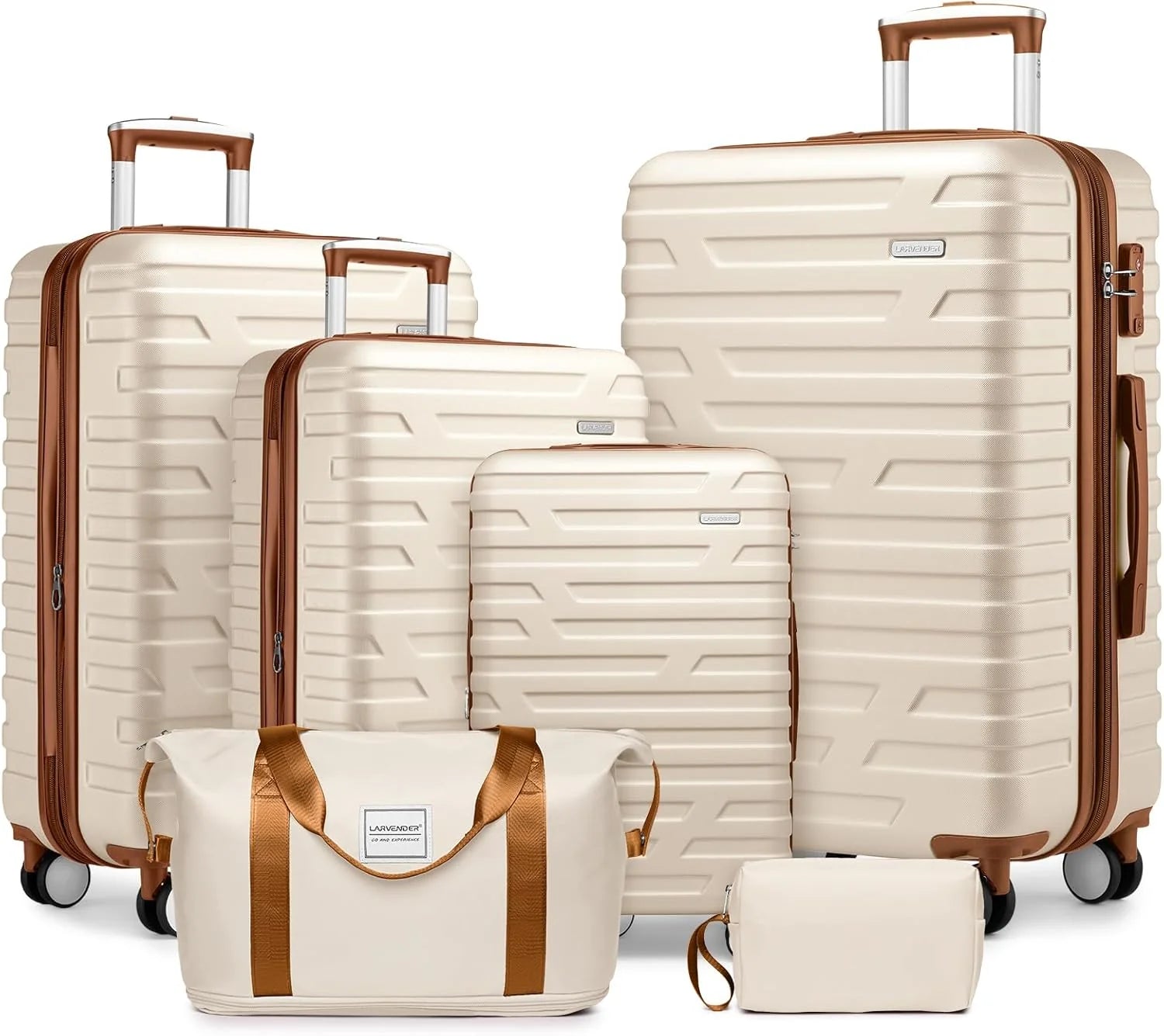 Luggage 6-piece hardshell expandable suitcase lightweight travel carry-on luggage set