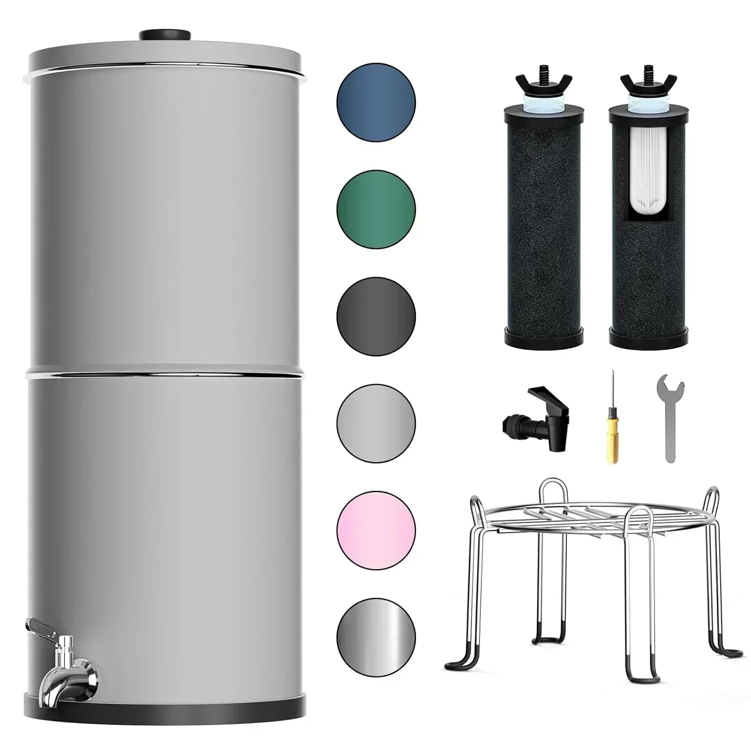Purewell three-stage 0.01��m ultrafiltration gravity water filtration system 304